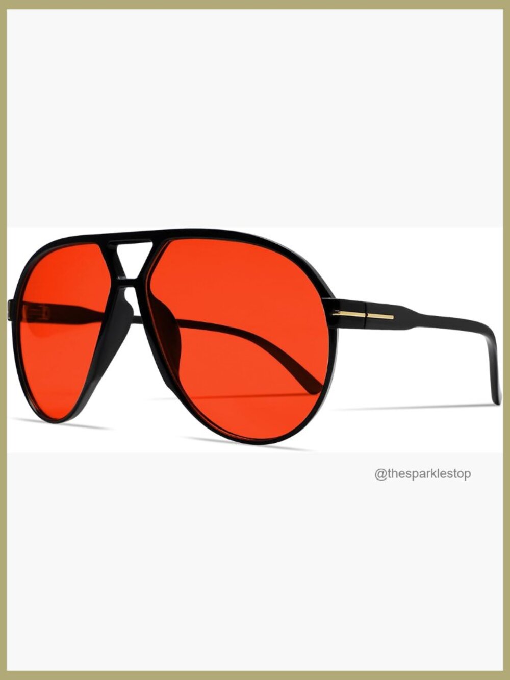 Retro Aviator Sunglasses Oversized Square Frame UV Protection